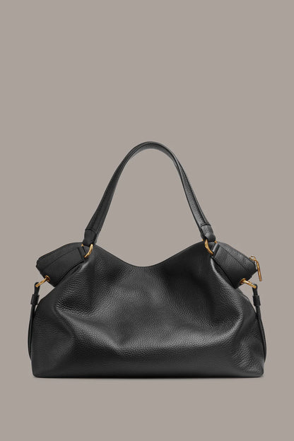 Weiche Hobo-Tasche mit Quasten-Detail und Doppelgriffen