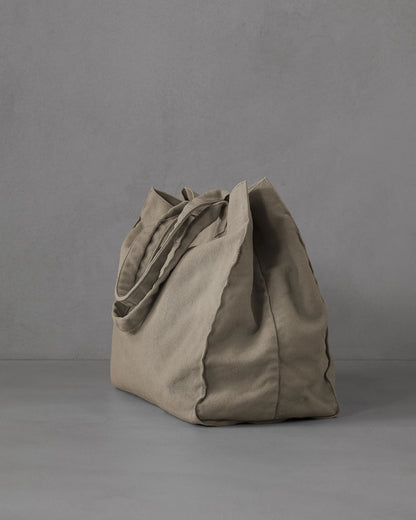 Großer Shopper aus gefärbtem Baumwoll-Canvas
