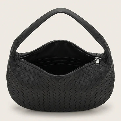 Große geflochtene Hobo-Tasche aus weichem PU-Leder