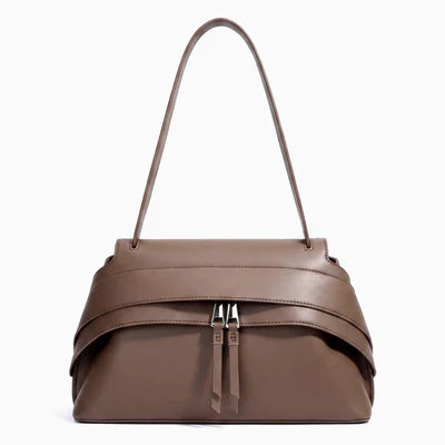 Schultertasche mit doppelter Gürtel-Lagen-Detail