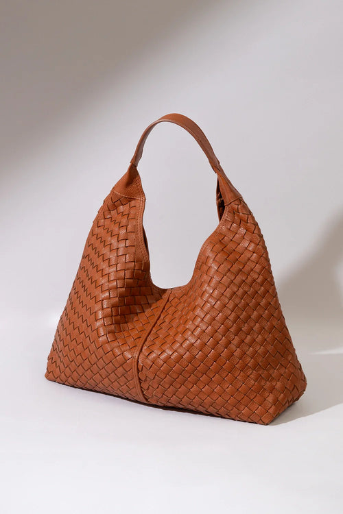 Geflochtene Hobo-Tasche mit großem Stauraum