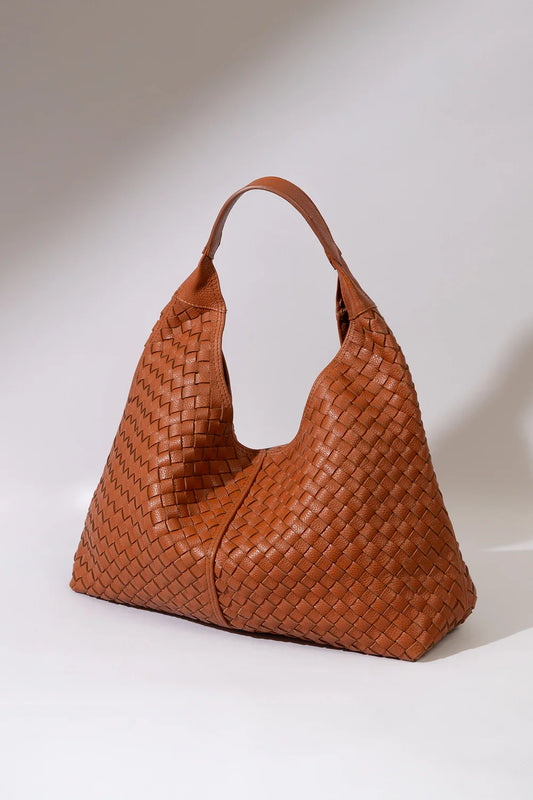 Geflochtene Hobo-Tasche mit großem Stauraum