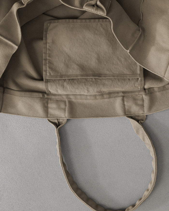 Großer Shopper aus gefärbtem Baumwoll-Canvas