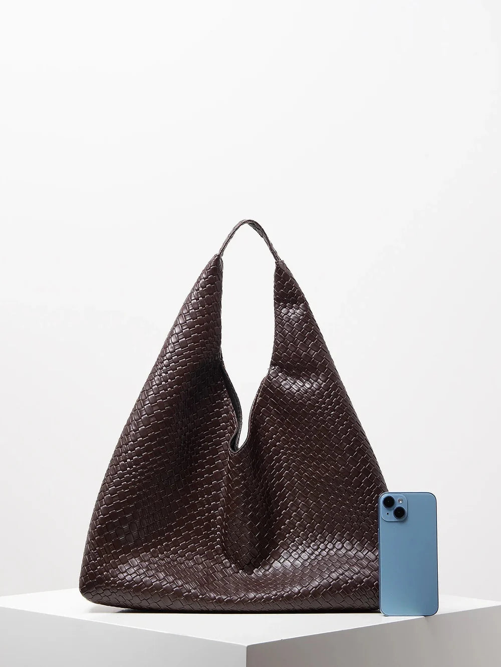 Dreieckige Geflecht-Tote Tasche mit großem Stauraum