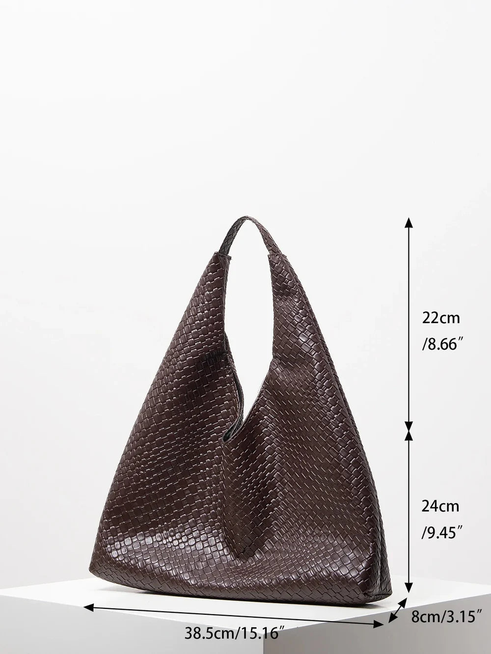 Dreieckige Geflecht-Tote Tasche mit großem Stauraum
