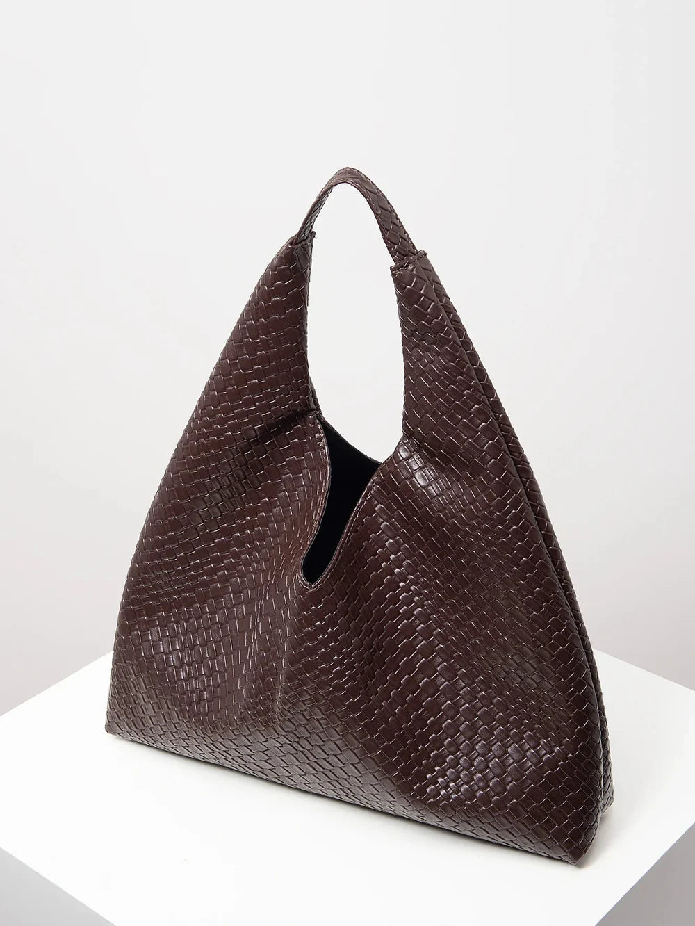 Dreieckige Geflecht-Tote Tasche mit großem Stauraum