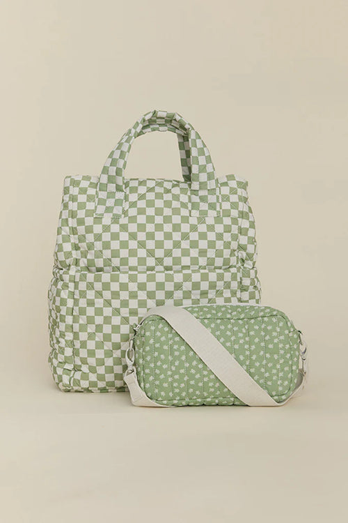 6-in-1 Wickeltasche mit abnehmbarem Mini-Umhängetasche