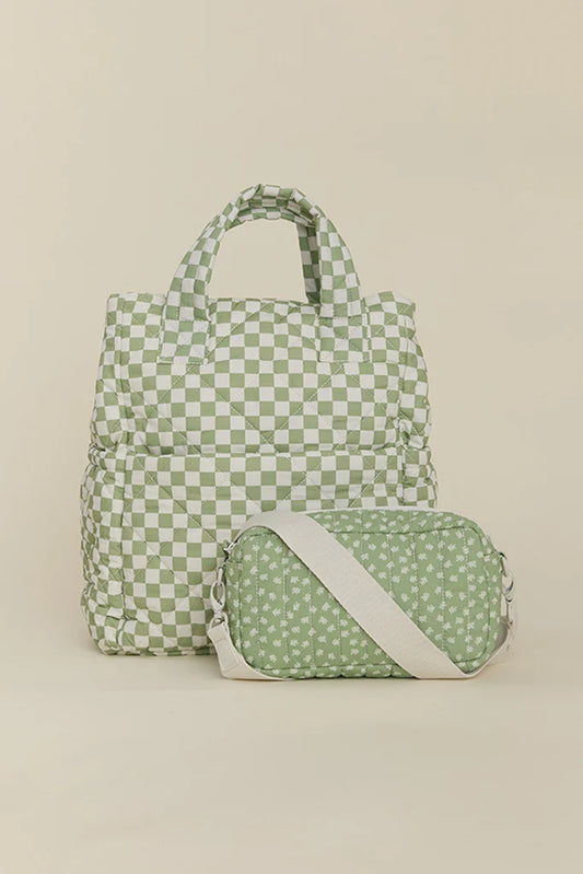 6-in-1 Wickeltasche mit abnehmbarem Mini-Umhängetasche